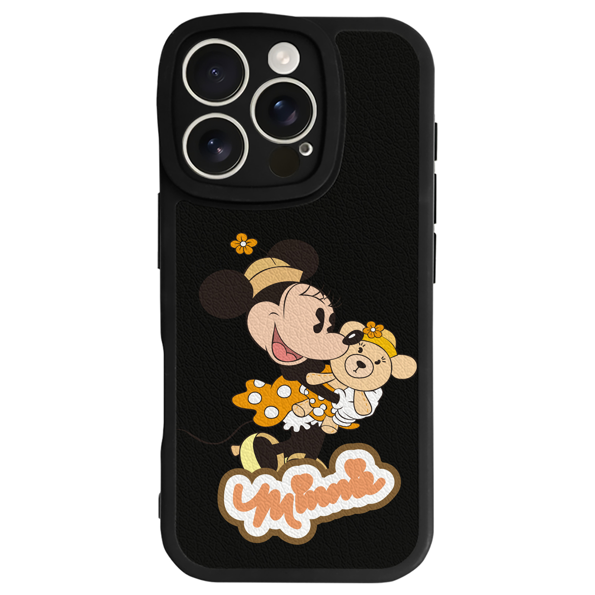（画像用） ミッキーマウス Mickey Mouse 【iPhone 16シリーズ対応】シリコンスマホケース（レザー調） 材質：シリコン